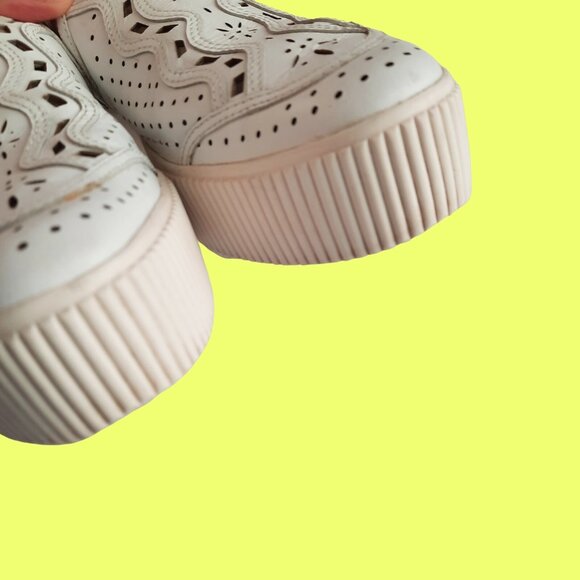 Ash Kingston White Leather Perforated Slip On Sneakers Womens Size 40 US 9.5 - Picture 4 of 7